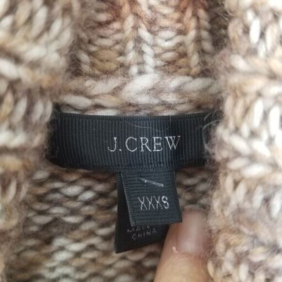 J. Crew Womens Wool Mohair Turtleneck Sweater Sz XXXS Oversized Preppy Old Money - Picture 2 of 8